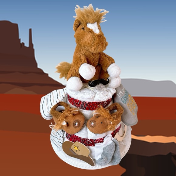 Horse Diaper Cake Farm Baby Shower